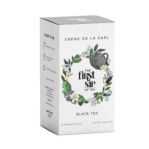 Creme De La Earl Black Tea, Pyramid Sachet Tea Bags, Madagascar Vanilla & Pure Bergamot, Earl Grey Cream, High Caffeine - 16 Cups | The Spice Hut, First Sip Of Tea