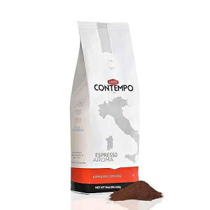 CAFFE CONTEMPO CAFFE CONTEMPO Italian Style Ground Espresso, Aroma Blend, 1 LB Fine Grind, Dark Roast, Freshly Roasted, Perfect for Moka Pot Coffee