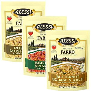 Alessi Autentico, �v���~�A�����t�����[�}���O���C���t�@���A���]�b�g�̂悤�ȗ����A�S���Ɍ��N�A�������ȒP�A7�I���X (�o���G�e�B�p�b�N�A3�p�b�N) Alessi Autentico, Premium Seasoned Roman Grain Farro, C