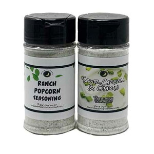 June Moon Spice Company POPCORN SEASONING | Variety 2 Pack | Ranch | Sour Cream & Onion | 3.5 fl. oz. Shakers | Crafted in Small Batches | Premium | Flavorful Variety 2-Pack ? A Treat for Popcorn Lovers!