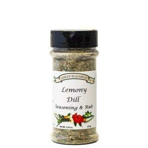 Lesley Elizabeth Lemony Dill Seasoning & Rub ? Fresh Citrus & Herb Blend for Chicken, Fish, Seafood & Vegetables | All-Purpose Gourmet Grill & Cooking Seasoning