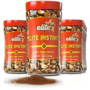 ??? ???? ??, 198g (12? ???) Elite Instant Coffee, 7oz (12 Pack) | Rich & Aromatic, Product of Israel, Kosher excluding Passover