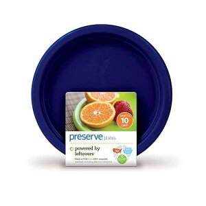Preserve On the Go �X���[���v���[�g�A10 �Z�b�g�A�~�b�h�i�C�g�u���[ Preserve On the Go Small Plates, Set of 10, Midnight Blue