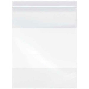 Plymor 8 x 10 (Pack of 100), 4 Mil with White-Block Heavy Duty Zipper Reclosable Plastic Bags