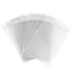 �S���J���t���b�g�Z���n���o�b�O - 4.5�C���`�B× 5.5�C���`�B- 100/�p�b�N TOPWEL Flat Cellophane Bags with Adhesive Closure - 4.5in. x 5.5in. - 100/pack