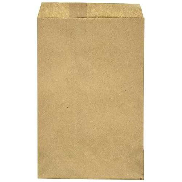 A1 Bakery Supplies 100 Natural Kraft Merchandise Bags, 5x7-1/2, No Gusset by WCI