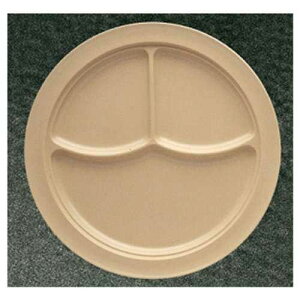 Yanco NS-703T Nessico 3�R���p�[�g�����g�v���[�g�A���a10.875�C���`�A�����~���A�^���J���[�A24���p�b�N Yanco NS-703T Nessico 3-Compartment Plate, 10.875 Diameter, Melamine, Tan Color, Pack of 24