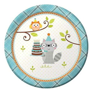 Creative Converting Happi Woodland Boy Paper Plates-8 Pcs, 7 inch