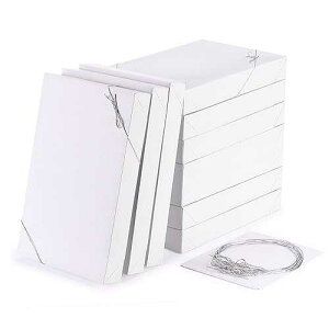 MyPresentForYou MPFY- White Shirt Gift Wrap Boxes with Tissue Paper and Wrapping Band,10 Pack, White, 15 x9.5x2, Christmas Gift Boxes with Lids