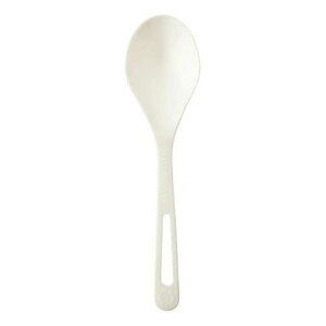 "World Centric 100% Compostable Spoons by World Centric, Made from TPLA, 6"" Soup Spoons, White (Pack of 1000)"