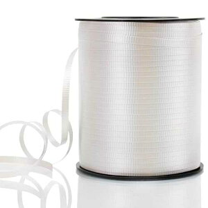 GiftExpress 500 Yards White Silver Curling Ribbon/Balloon Ribbon/Balloon Strings/Gift Wrapping Ribbons Supplies