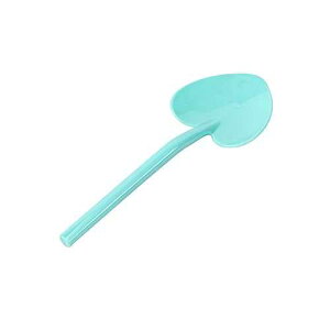 Restaurantware-3.5 Inch x 1.25 Inch Heart Spoons, 100 Disposable Mini Plastic Spoons - Heart-Shaped, For Desserts, Teal Plastic Tasting Spoon, For Parties Or Events,