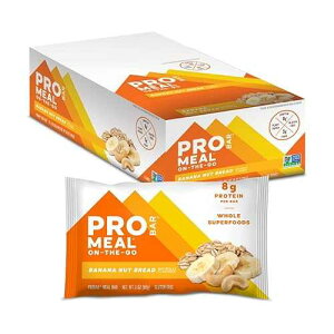 PROBAR - MEAL Bar, Banana Nut Bread, Non-GMO, Gluten-Free, Healthy, Plant-Based, Whole-Food Ingredients, Natural Energy (12 Count)