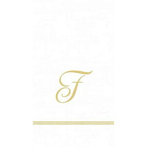 Caspari ���m�O���� �C�j�V���� F �y�[�p�[ �Q�X�g �i�v�L�� 15 ���p�b�N�ł����ĂȂ� Entertaining with Caspari Monogram Initial F Paper Guest Napkins, Pack of 15