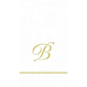 Entertaining with Caspari Monogram Initial B Paper Guest Napkins, Pack of 15