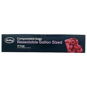 BioBag �K�����H�i�ۑ��� 15 �p�b�N BioBag Gallon Food Storage Bags Pack of 15