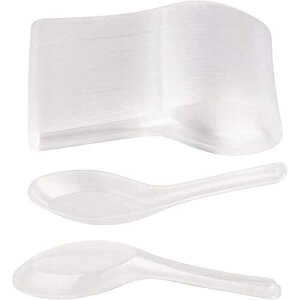 Juvale Plastic Soup Spoons - 200-Pack Clear Plastic - Disposable Asian Soup Spoons for Ramen & Pho, Bulk Clear Utensils