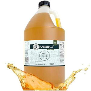 Zatural Cold Pressed Flaxseed Oil ? 100% Pure Non-GMO Liquid Flax Seed Oil, Vegan Omega-3 ALA Rich, Perfect for Salads, Smoothies, Baking, Skincare & Hair (1 Gallon)
