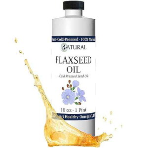 Zatural Cold Pressed Flaxseed Oil ? 100% Pure Non-GMO Liquid Flax Seed Oil, Vegan Omega-3 ALA Rich, Perfect for Salads, Smoothies, Baking, Skincare & Hair (16 fl oz Bottle)