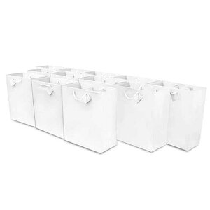 OccasionALL Paper Gift Bags, Holiday Gift bags with Handles for Birthdays, Wrapping, Weddings, Baby Showers, Party Favors, Bulk, 6x3x7.5, 12 Pack