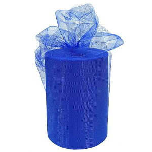 GiftWrap Etc. Royal Blue Tulle Wedding Reception Decor - 6 x 100 Yards, Wreath, 4th of July, Police Support, Fabric Netting Ribbon, Streamers, Bows, Christmas, Hanukkah, Veterans Day
