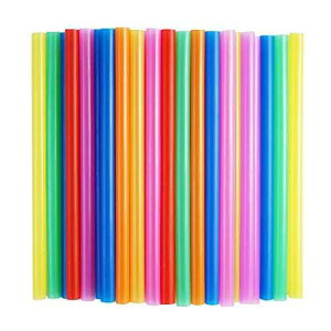 �W�����{�X���[�W�[�X�g���[100�{�A�J���t���Ȏg���̂čL����^�X�g���[�B CVNDKN 100 Pcs Jumbo Smoothie Straws,Colorful Disposable Wide-mouthed Large Straw.