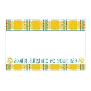 NW Sunshine Plaid Gloss Enclosure Cards/Gift Tags - 3 1/2 x 2 1/4in. - 50/Pack (1 Pack)