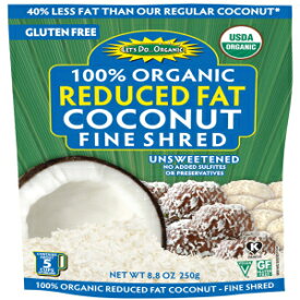 Let's Do...オーガニック減脂肪シュレッドココナッツ、8.8オンスポーチ（12個パック） Let's Do...Organic Reduced Fat Shredded Coconut, 8.8 ounce pouches (Pack of 12)