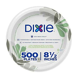 Georgia-Pacific Dixie 8.5 Inch Medium-Weight Paper Plates By GP PRO, Pathways Design, 500 Count (125 Disposable Plates Per Pack, 4 Packs Per Case), UX9WS