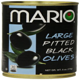 大きな種なしブラックオリーブ、マリオカマチョフーズブラックオリーブ、大きな種なし、6.0オンス（12個パック） Large Pitted Black Olives, Mario Camacho Foods Black Olives, Large Pitted, 6.0 Ounce (Pack of 12)