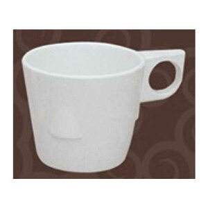 Yanco NS-9011W Coupe Pattern Coffee/Tea Cup, 8 oz Capacity, 3 Diameter, 2.75 Height, Melamine, White Color, Pack of 48
