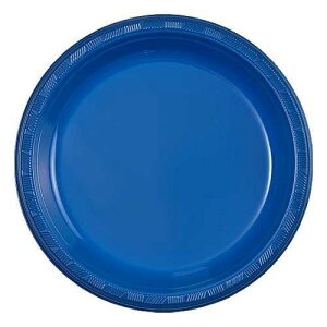 Party Dimensions 10 Count Plastic Plate, 9-Inch, Blue