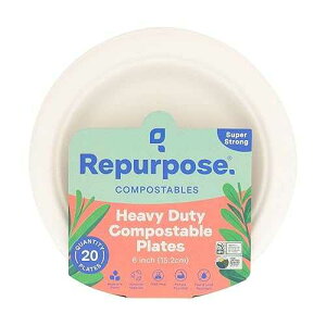 Repurpose Compostables Repurpose, 6 Eco-Dessert Plates, 20 Count