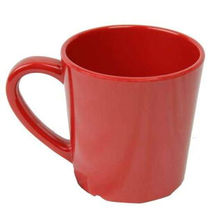 Yanco MS-9018RD Mile Stone Coffee/Tea Mug/Cup, 7 OZ Capacity, 3 Height, 3 Diameter, Melamine, Orange Red Color, Pack of 48