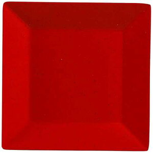 Yanco ME-112 Mexico Plate, Square, 12 Length, 12 Width, Melamine, Red Color with Black Speckled, Pack of 12