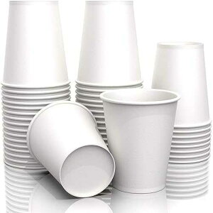 Sheriffdrink 50-Pack 9 oz Paper Cups - White Disposable Christmas Drinks Cups | Durable & Heat-Resistant Leak-Proof Design | Coffee Cups for Tea, Hot & �Rold Beverages | Holiday Drinkware for Parties & Gatherings