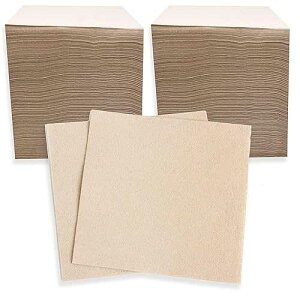 Upper Midland Products Recycled Post Consumer Napkins, Compostable Eco Lunch Biodegradable Napkins (13 x 13 Inches, 250, Count)