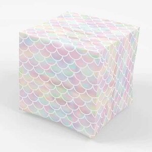Stesha Party Mermaid Scale Gift Wrap Wrapping Paper - Folded Flat 30 x 20 Inch - 3 Sheets