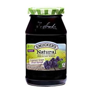 Smucker's�A�i�`������ �t���[�c �X�v���b�h�A�R���R�[�h �O���[�v�A17.25 �I���X�̕r (2 �p�b�N) Smucker's, Natural Fruit Spread, Concord Grape, 17.25oz Jar (Pack of 2)