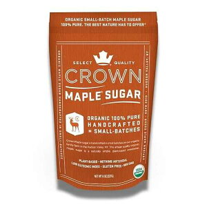 Crown Maple Organic Maple Sugar with Handcrafted Small-Batch Maple Pearls, No Additives, All Natural, No Preservatives, Non-GMO, 8 Oz