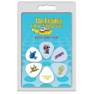 P Perri's Leathers Ltd. Perri's Leathers Ltd. - Guitar Picks - Celluloid - The Beatles - Official Licensed Product - Assorted Designs - Medium 0.71mm - 6 Pack - For Acoustic/Bass/Electric Guitars - Made in Canada (