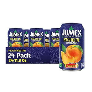 Jumex Peach Juice Nectar - Peach Nectar Made with Fresh Fruit Puree - Fruit Juice Concentrate for Smoothie Mix, Cocktail Mixers & Kids Drinks & Beverages - 11.3oz, 24 Pack Canned Drinks