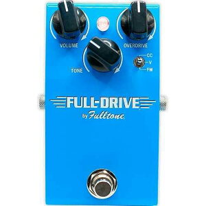 Fulltone Full-Drive 1 Overdrive Pedal 3-Mode Clipping (Comp-Cut/Vintage/Flat-Mids), True Bypass, JRC4558, Top-Mounted Jacks, 9 18V