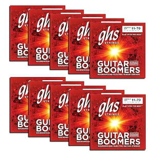 GHS STRINGS - GUITAR BOOMERS - Electric Guitar Strings - Model: GBZWLO SET - HEAVYWEIGHT Low Tuned - Gauge- 11-70 - Pack of 10 SETS