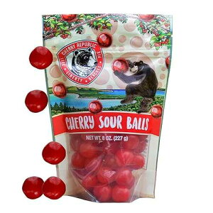 Cherry Republic Sour Balls, 8 oz - Sour Cherry Candy Balls, Sweet & Tart Flavor, Chewy Red Candy with Nostalgic Appeal, Gluten-Free, Perfect for Snacking, Parties, Gifting & Family Treats, Resealable
