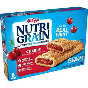 Kellogg's Nutri-Grain, Soft Baked Breakfast Bars, Cherry, Made with Whole Grain, 10.4 oz (8 Count) Nutri Grain Kellogg's Nutri-Grain, Soft Baked Breakfast Bars, Cherry, Made with Whole Grain, 10.4 oz (8 Count)