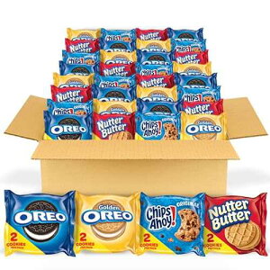 NABISCO OREO Original, OREO Golden, CHIPS AHOY! & Nutter Butter Cookie Snacks Variety Pack, 56 Snack Packs (2 Cookies Per Pack)