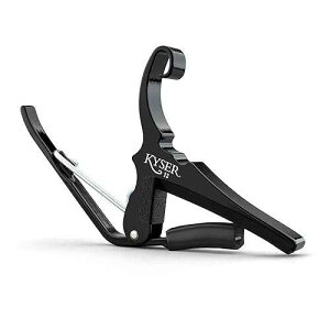 Kyser Musical Products Quick-Change Guitar Capo, KG12BA, Black - For Twelve String Guitars, Made in USA, Quality, Strong, Lightweight, Quick & Easy Key Changes, Innovative, Perfect Fit for 12 Strings