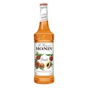 Monin - Peach Syrup, Fresh and Juicy Flavors, Great for Iced Teas, Lemonades, and Sodas, Non-GMO, Gluten-Free (750 ml)