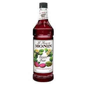 Monin - Desert Pear Syrup, Bold Flavor of Prickly Pear Cactus, Natural Flavors, Great for Iced Teas, Lemonades, Cocktails, Mocktails, and Sodas, Non-GMO, Gluten-Free (1 Liter)